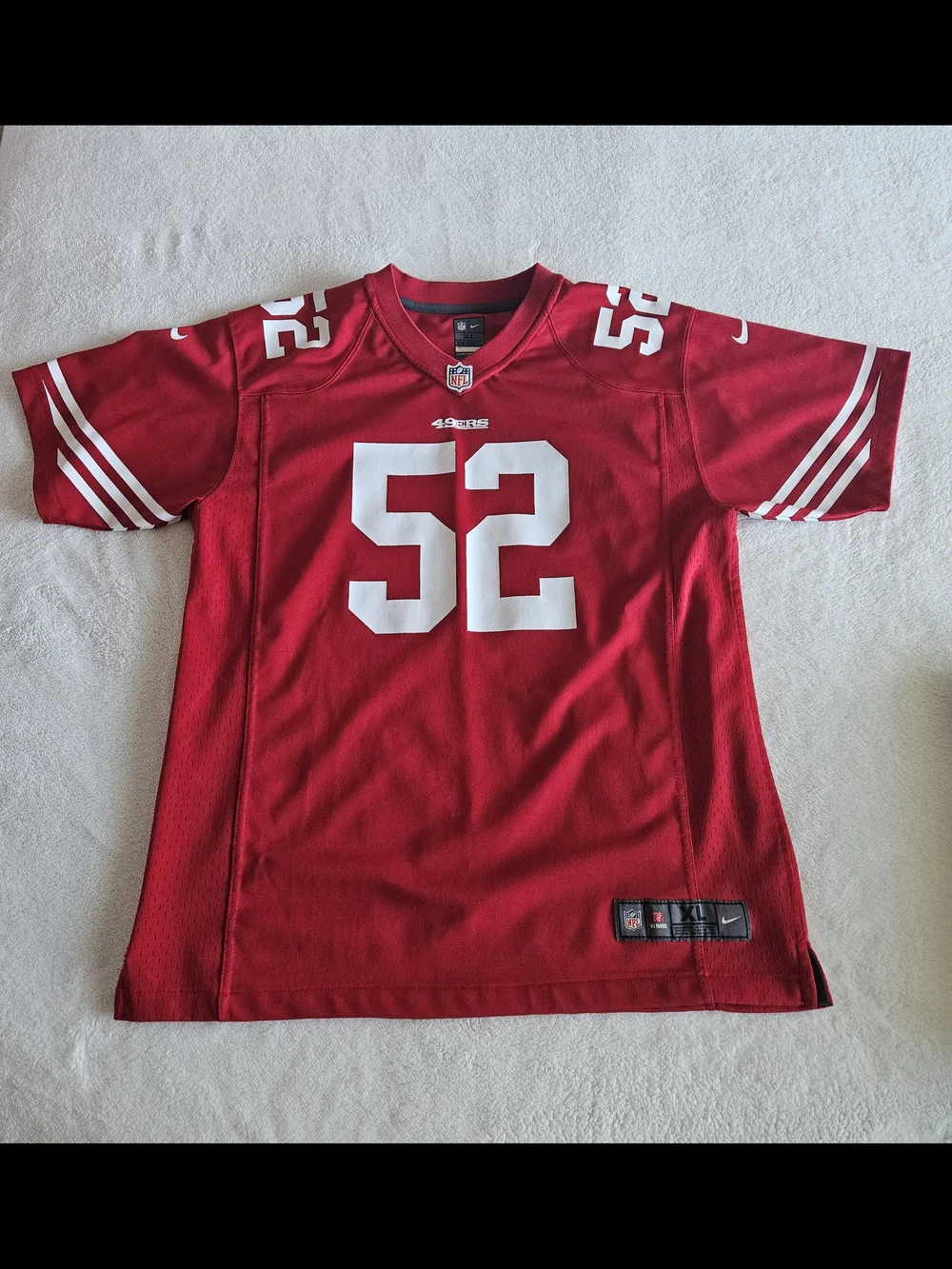 Nike Brand Kids Patrick Willis # 52 49ers Jersey. Youth XL